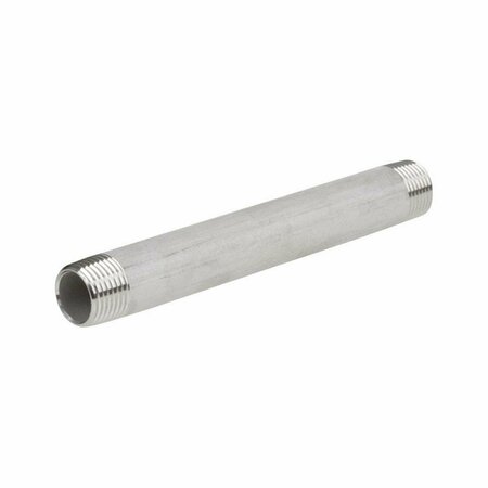 TOOL TIME 1.25 in. MPT x 1.25 in. Dia. x Close in. MPT Stainless Steel Pipe Nipple TO2739411